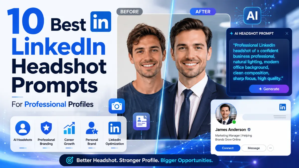 Best LinkedIn Headshot Prompts for Professional Profiles