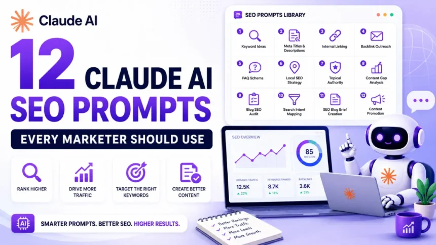 12 Claude AI SEO Prompts for Marketer