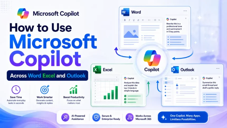 How to Use Microsoft Copilot Across Word Excel and Outlook